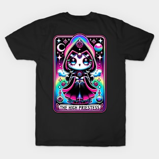 The High Priestess Tarot Card Kawaii Cute Pastel Goth T-Shirt